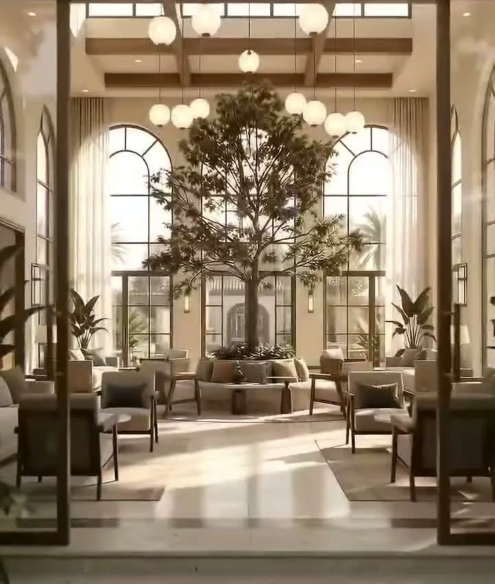 Club lounge interior shown in the Godrej Barca Phase 2 project film