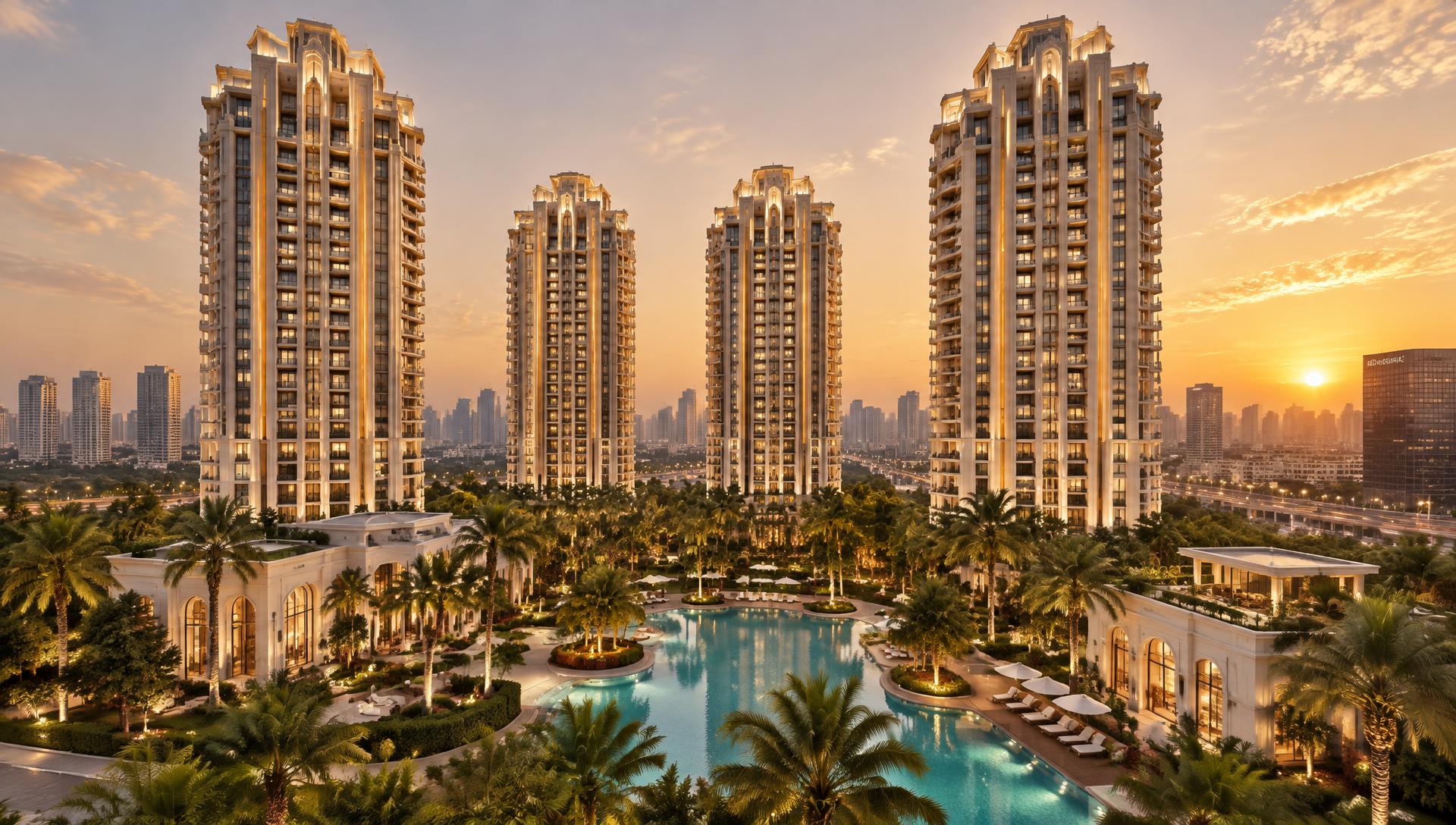 Godrej Verano Sector 63A Gurgaon exterior view at sunset